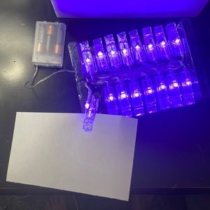 String of lighted clips (for photos, notes, etc)